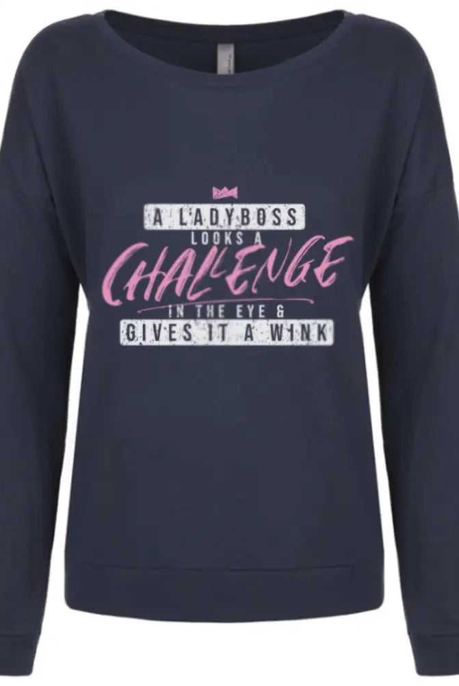 Gives It a Wink Long Sleeve Shirt - LadyBoss
