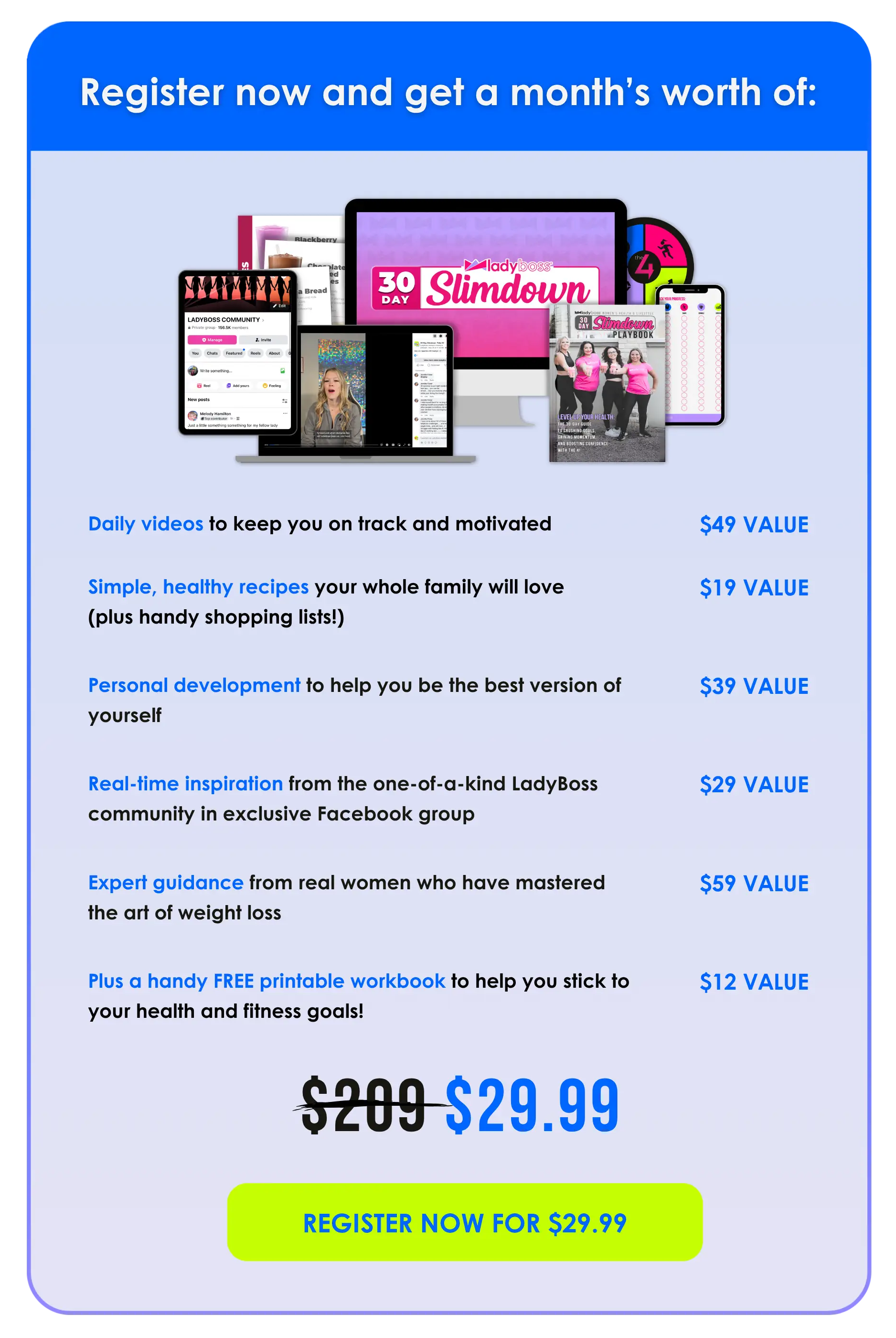 LadyBoss® 30 Day Slimdown Challenge | Free with Your LEAN Purchase