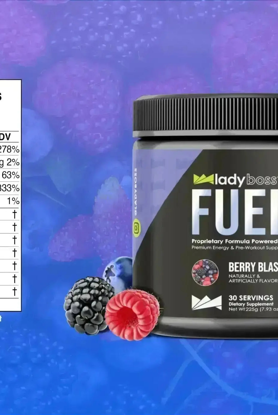 LadyBoss FUEL: Premium Pre-Workout Energy Boost for Women