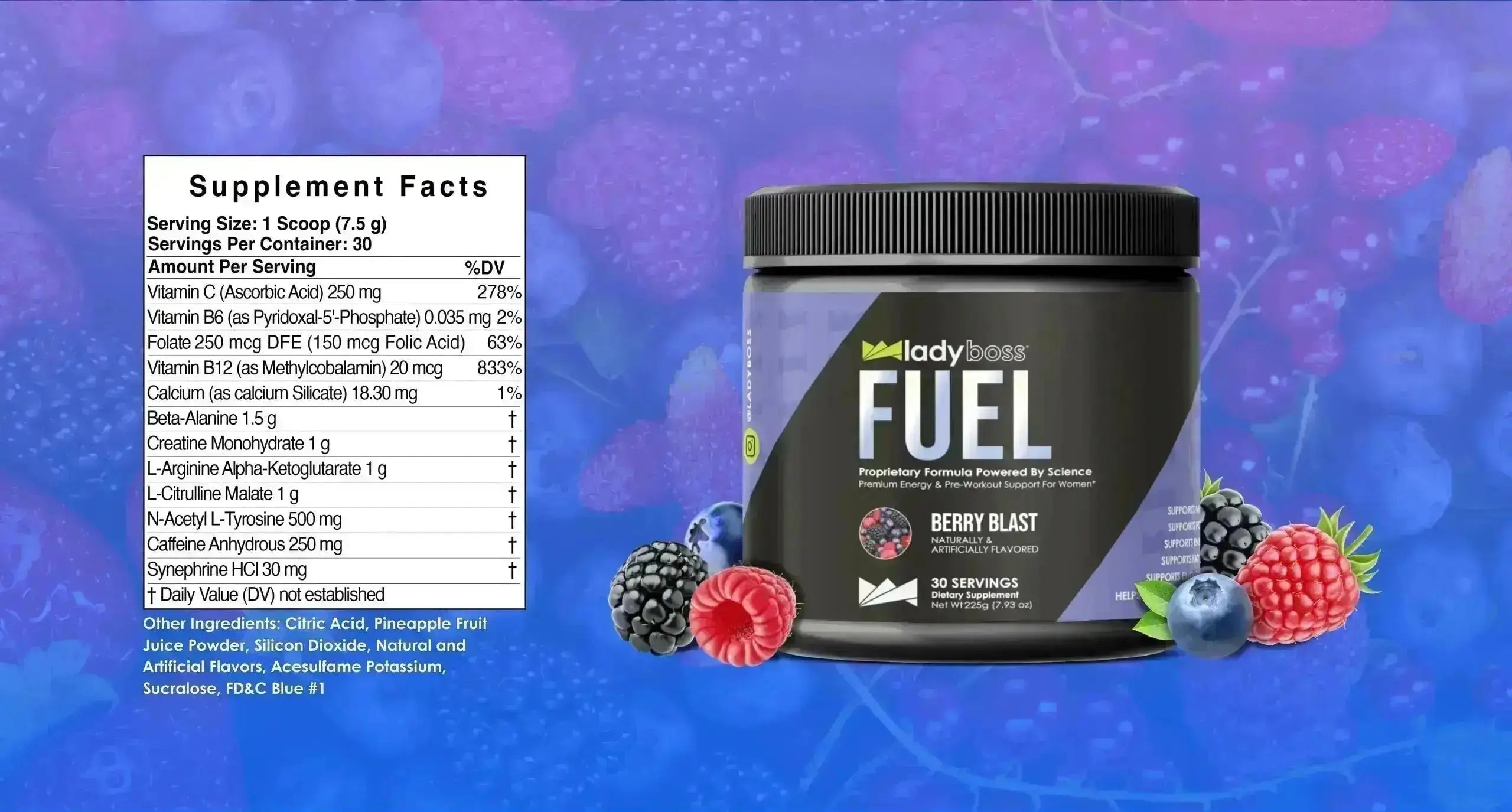 LadyBoss FUEL: Premium Pre-Workout Energy Boost for Women