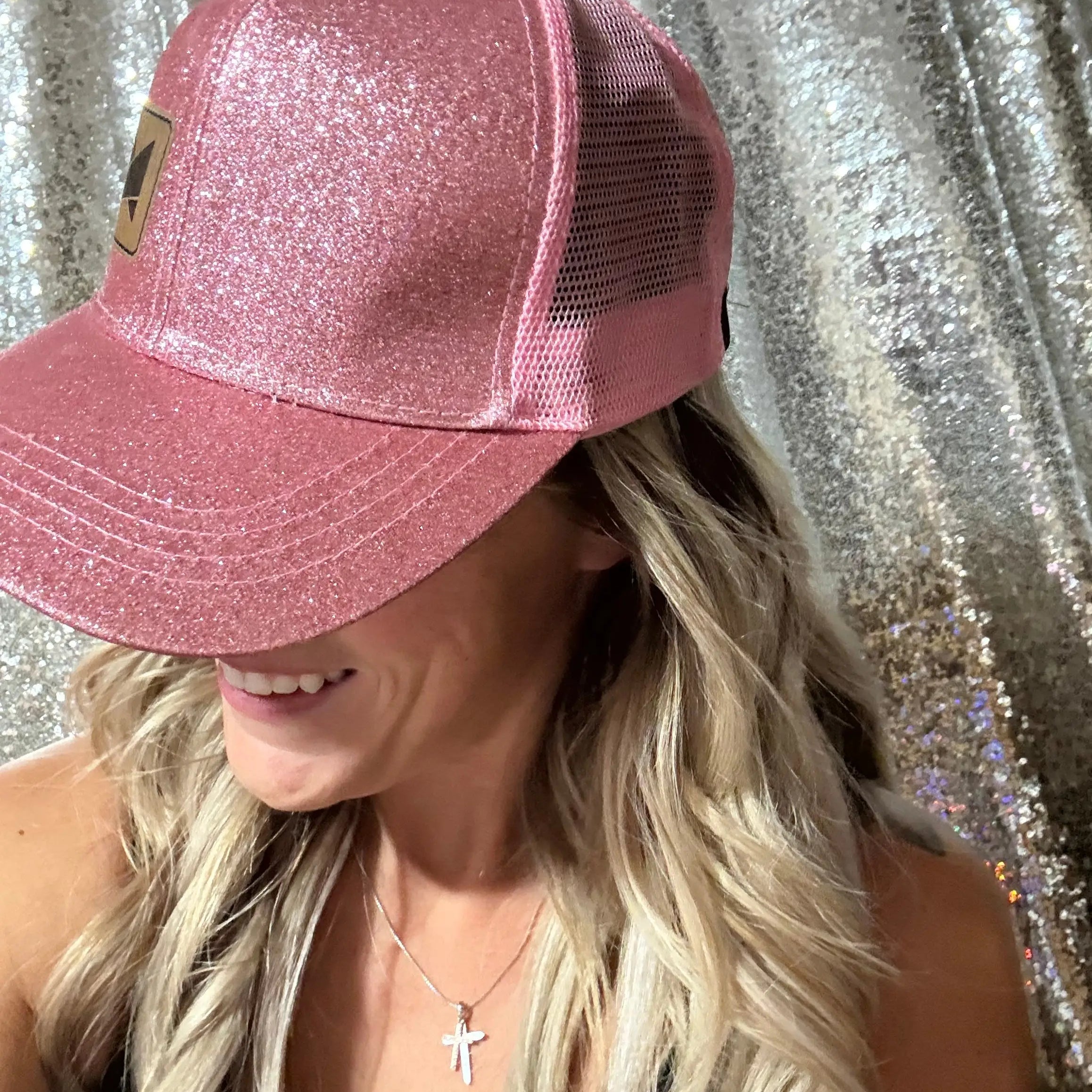 LadyBoss Pink Glitter Hat LadyBoss