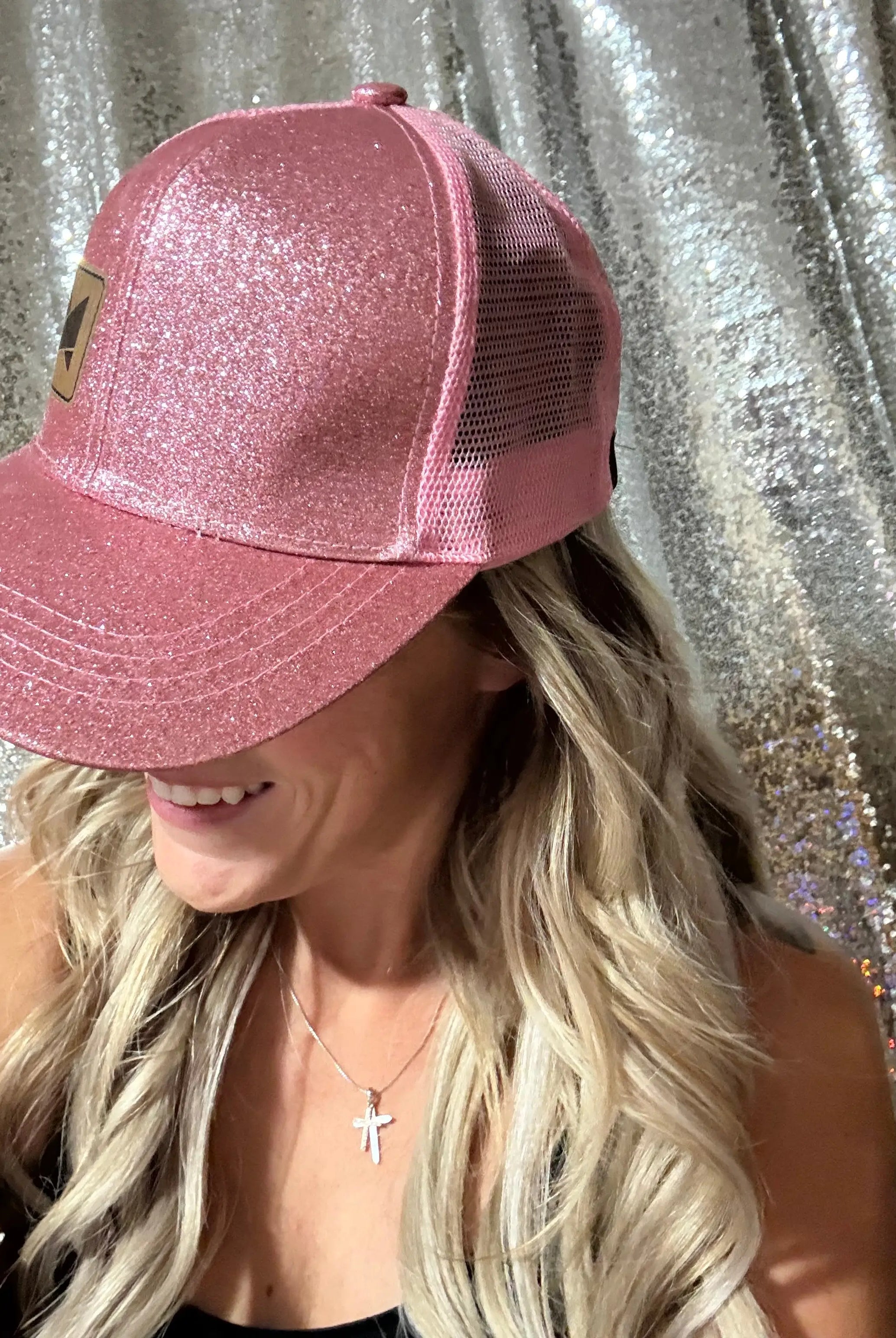 LadyBoss Pink Glitter Hat LadyBoss