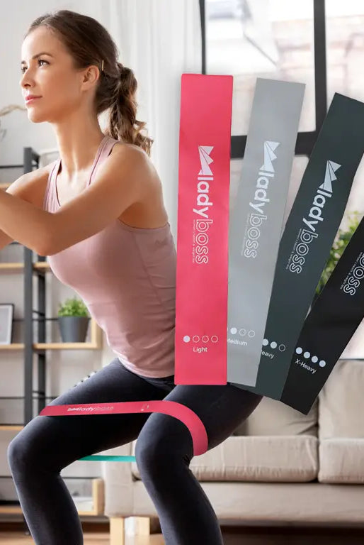 Resistance Bands- Pink Bag - LadyBoss