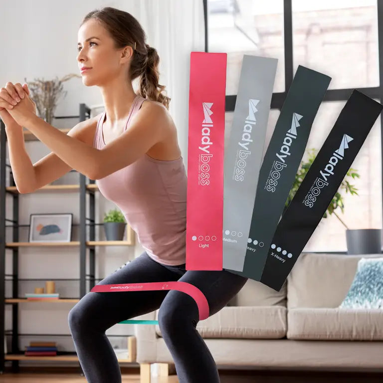 Resistance Bands- Pink Bag - LadyBoss