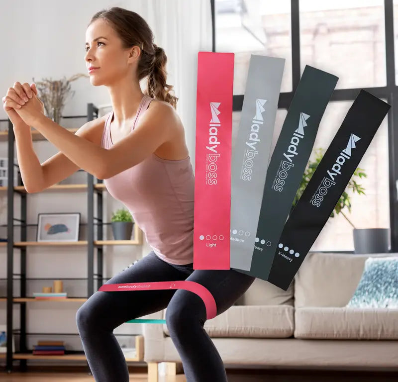 Resistance Bands- Pink Bag - LadyBoss