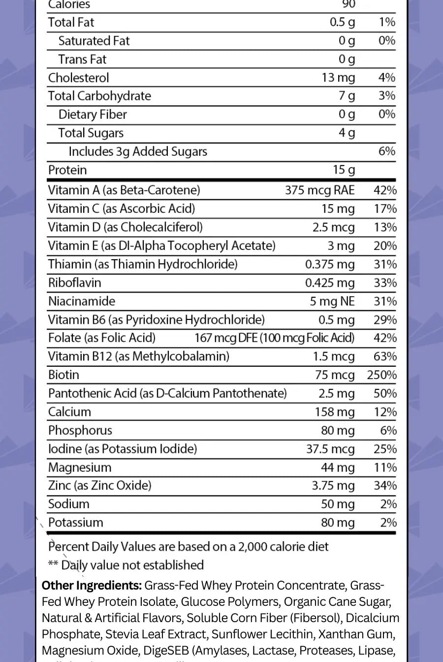 Vanilla Cake LEAN Protein with 18 Vitamins & Minerals for Women