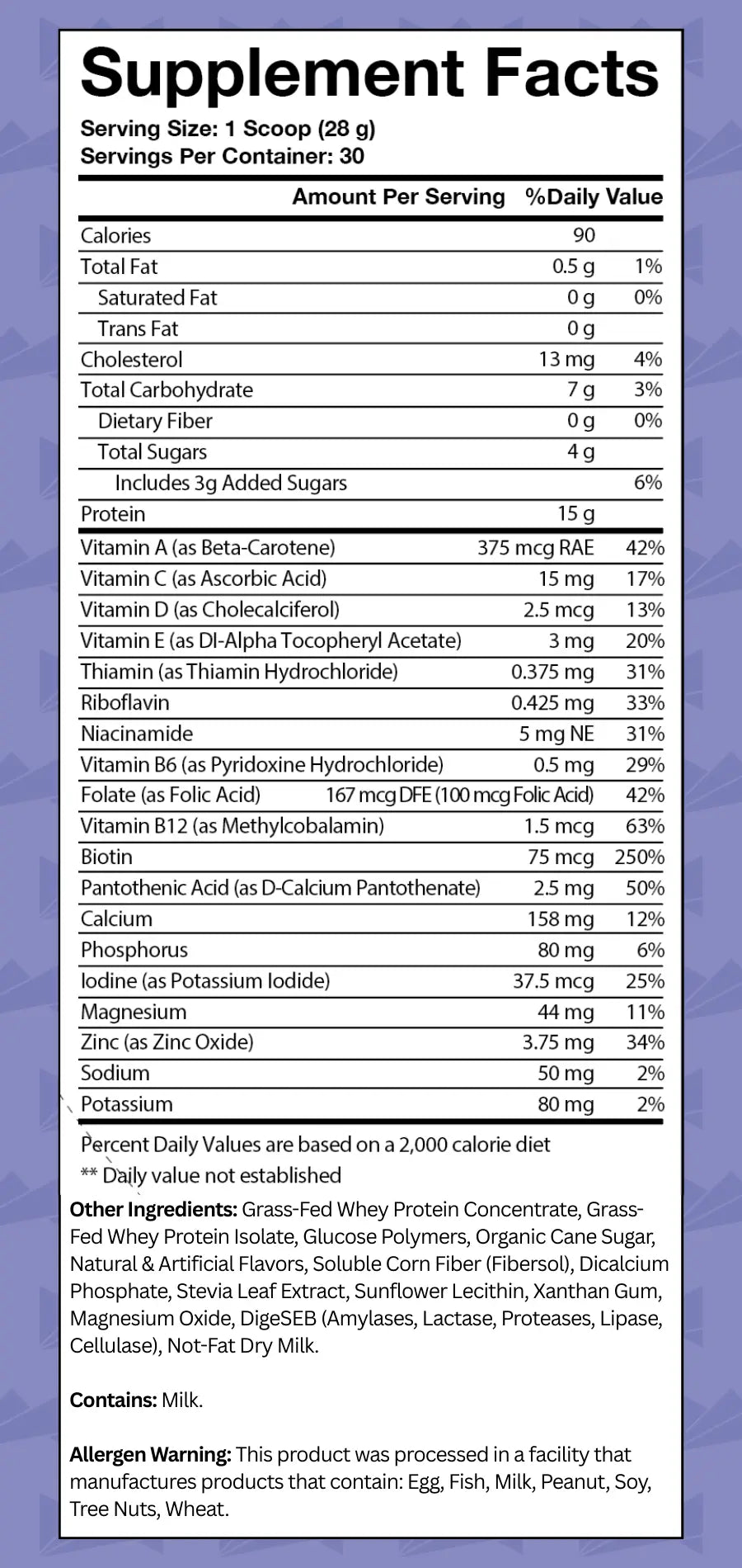 Vanilla Cake LEAN Protein with 18 Vitamins & Minerals for Women