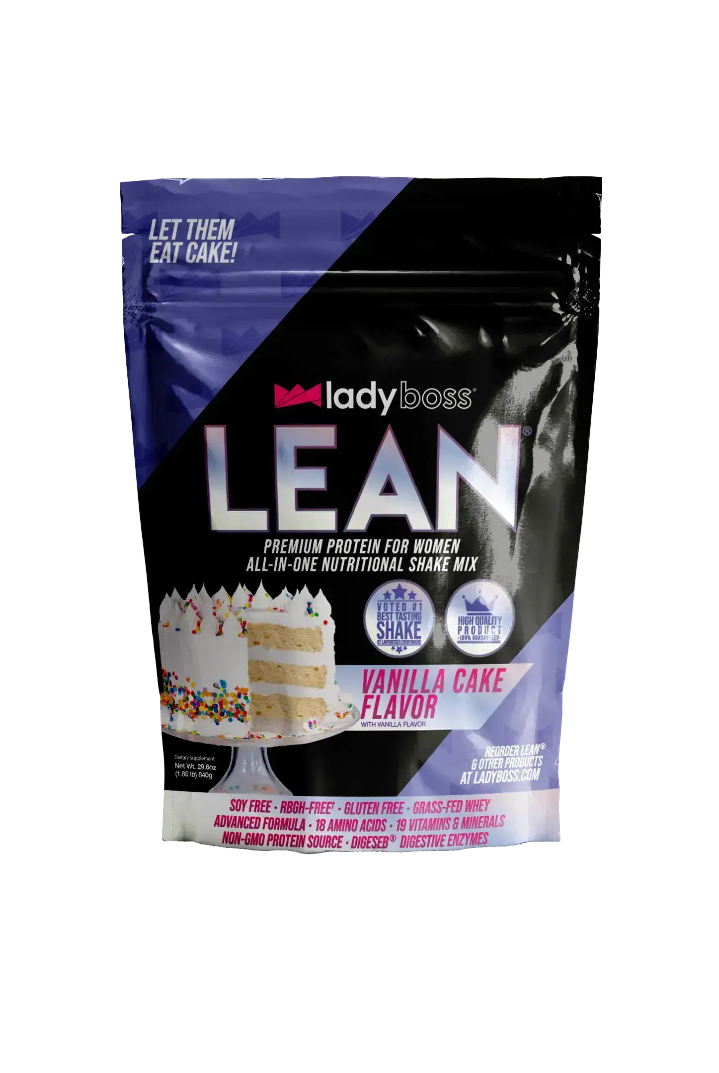 Vanilla Cake LEAN Protein with 18 Vitamins & Minerals for Women