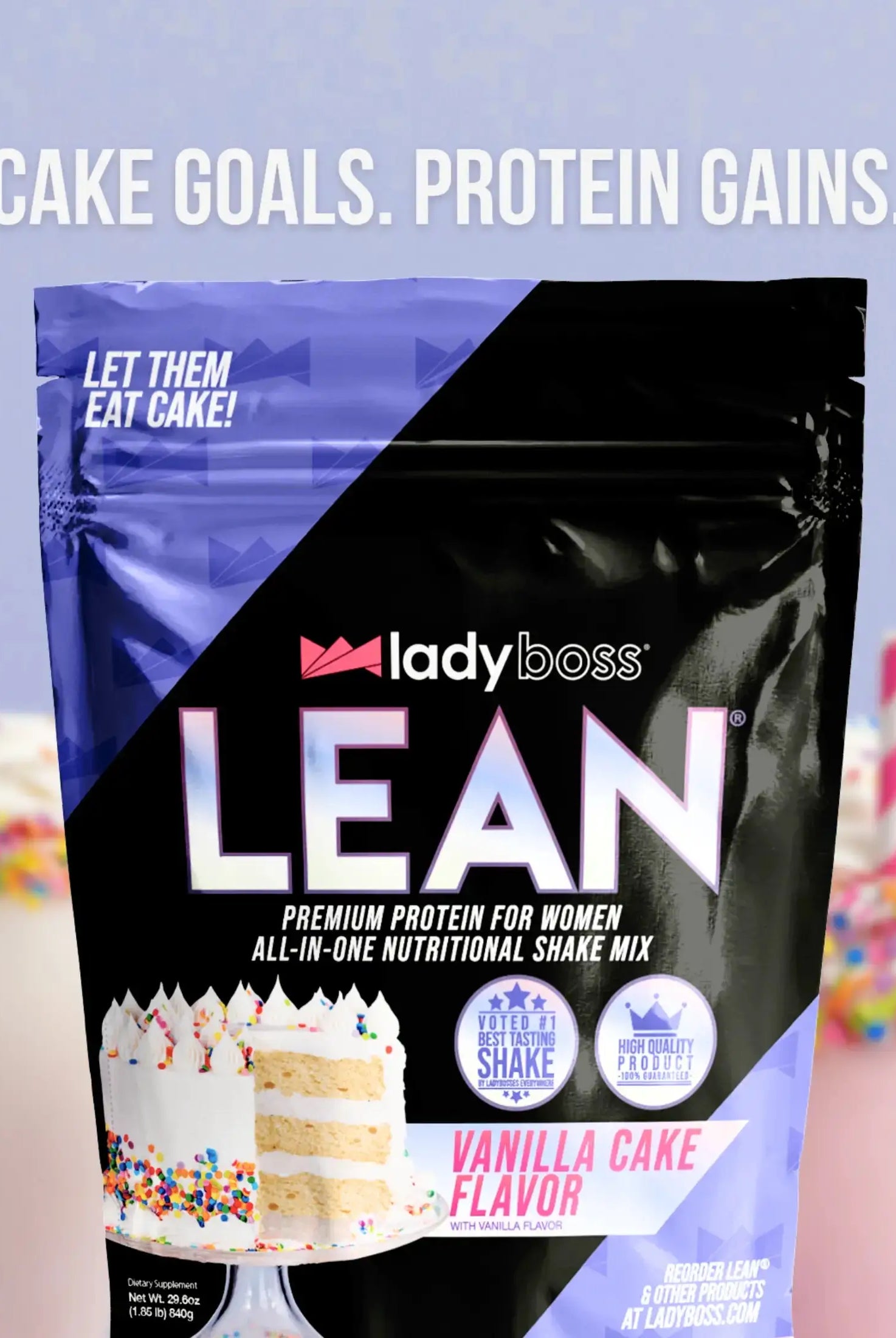 Vanilla Cake LEAN Protein with 18 Vitamins & Minerals for Women