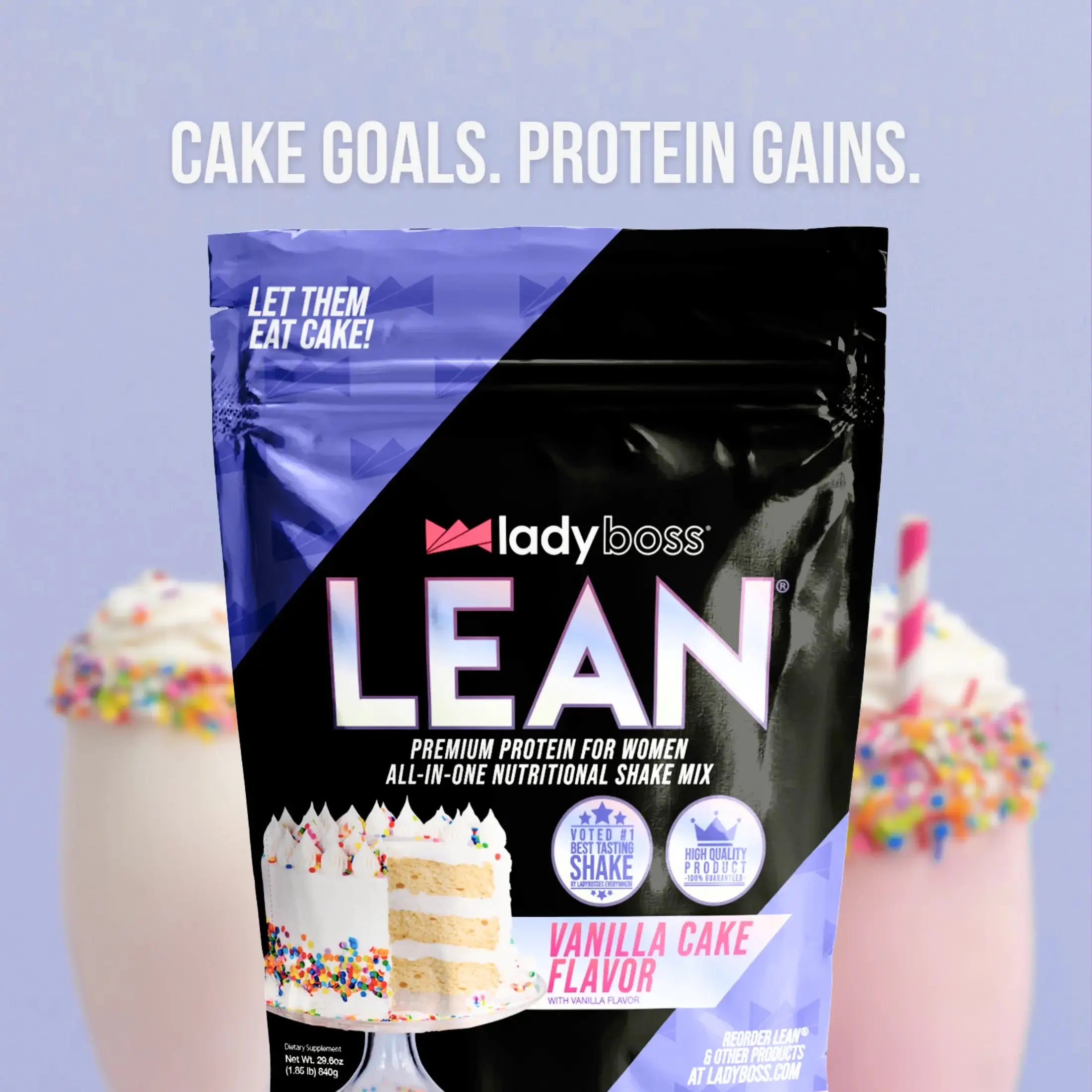 Vanilla Cake LEAN Protein with 18 Vitamins & Minerals for Women