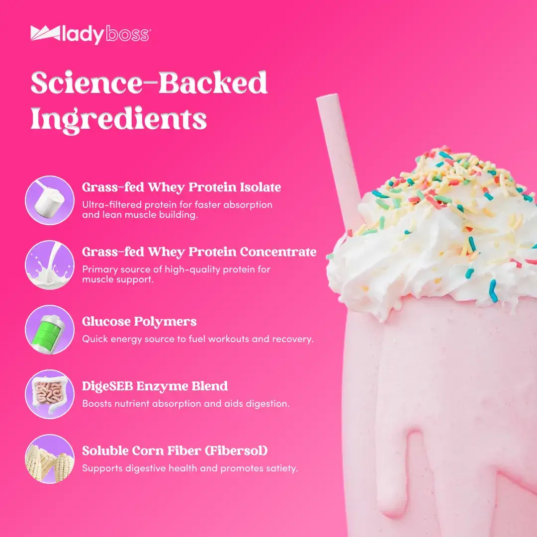 Vanilla Cake LEAN Protein with 18 Vitamins & Minerals for Women