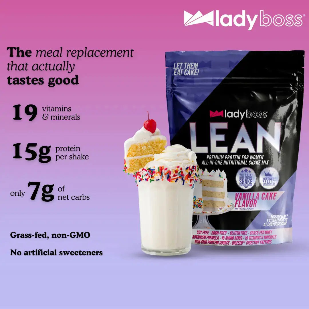 Vanilla Cake LEAN Protein with 18 Vitamins & Minerals for Women