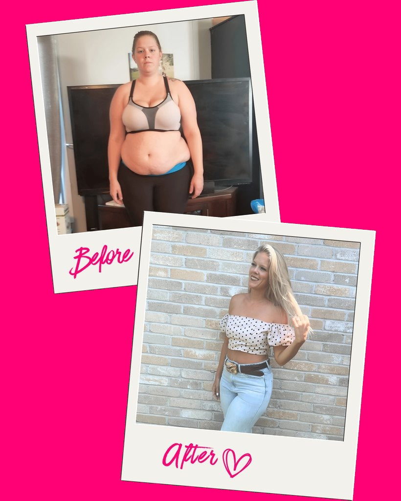 Kaitlyn Talamante before and after losing 75 pounds with LadyBoss