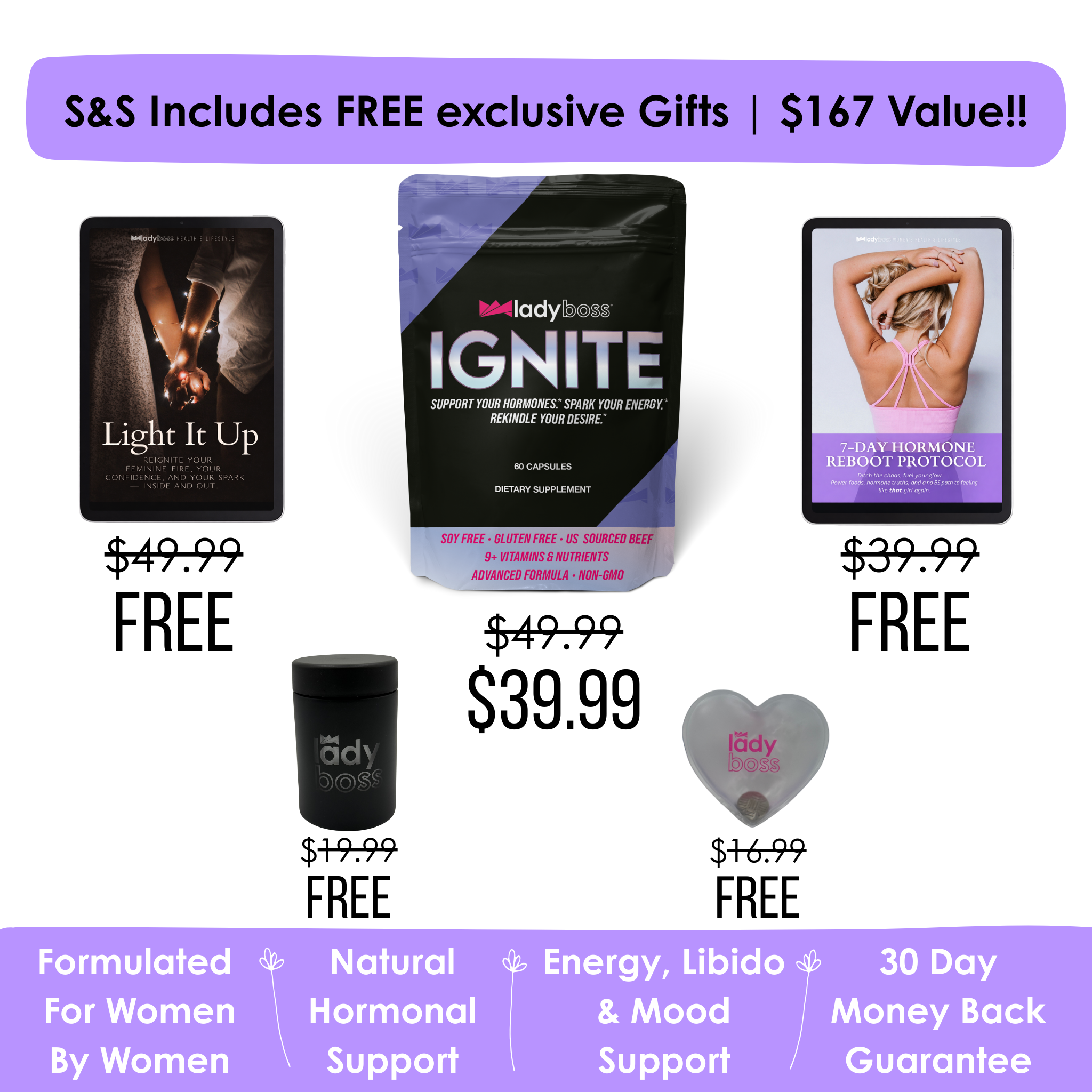 LadyBoss IGNITE Hormonal Support