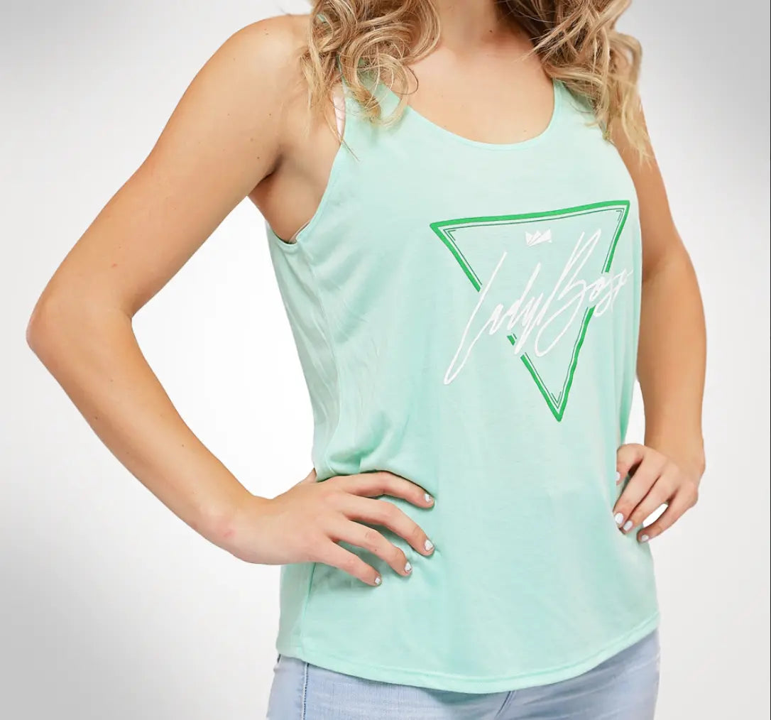 Double Mint Tank- SIZE SMALL LadyBoss