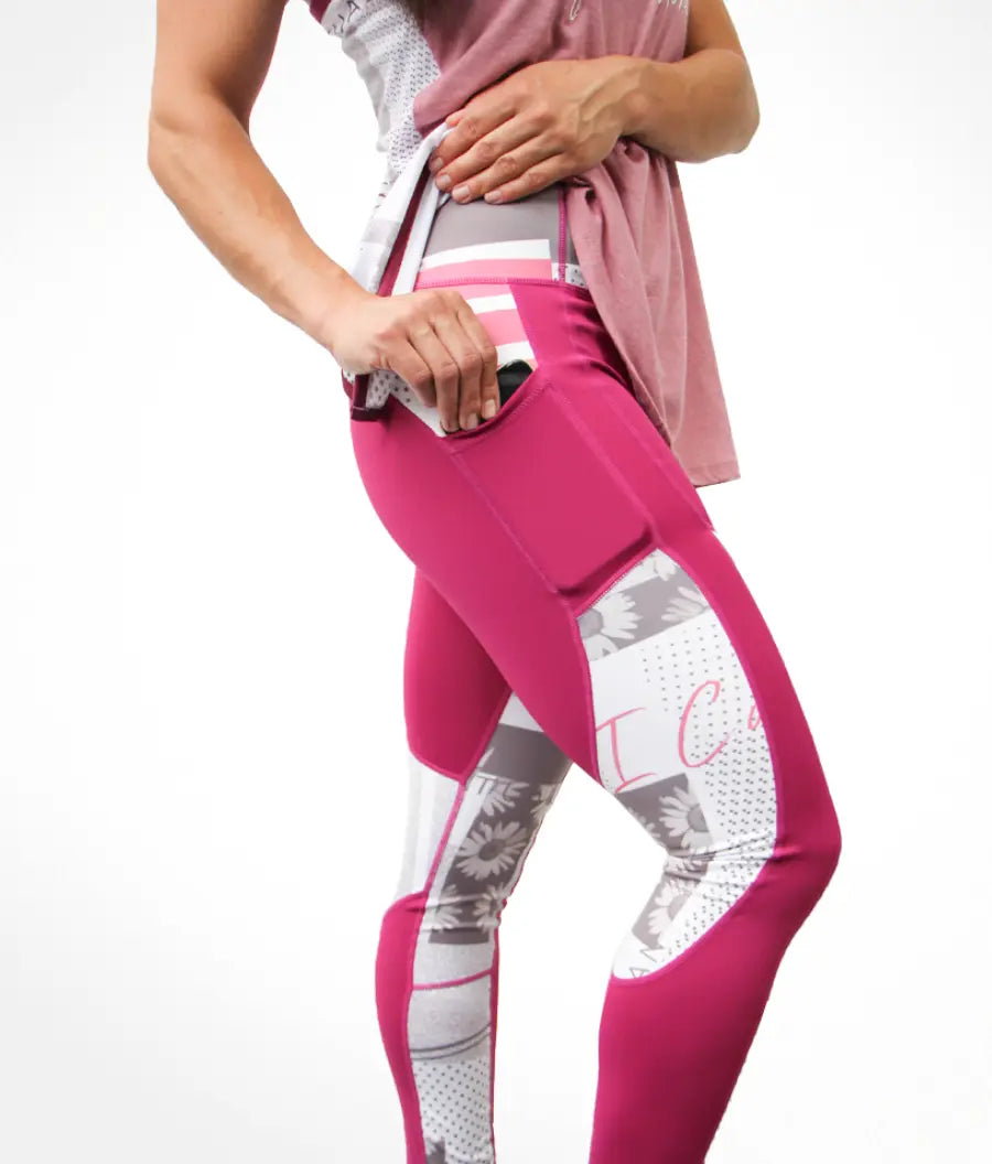 Push Through Flex Fit 7/8 Leggings- SIZE SMALL LadyBoss