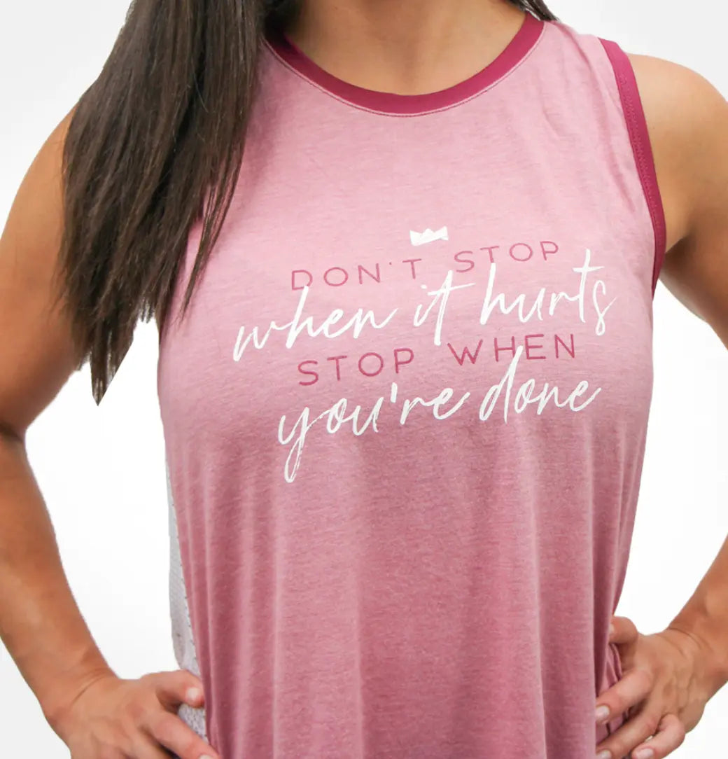 Push Through Cross Back Tank- SIZE XL LadyBoss