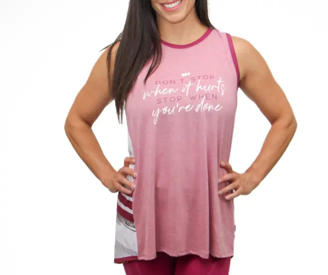 Push Through Cross Back Tank- SIZE XL LadyBoss