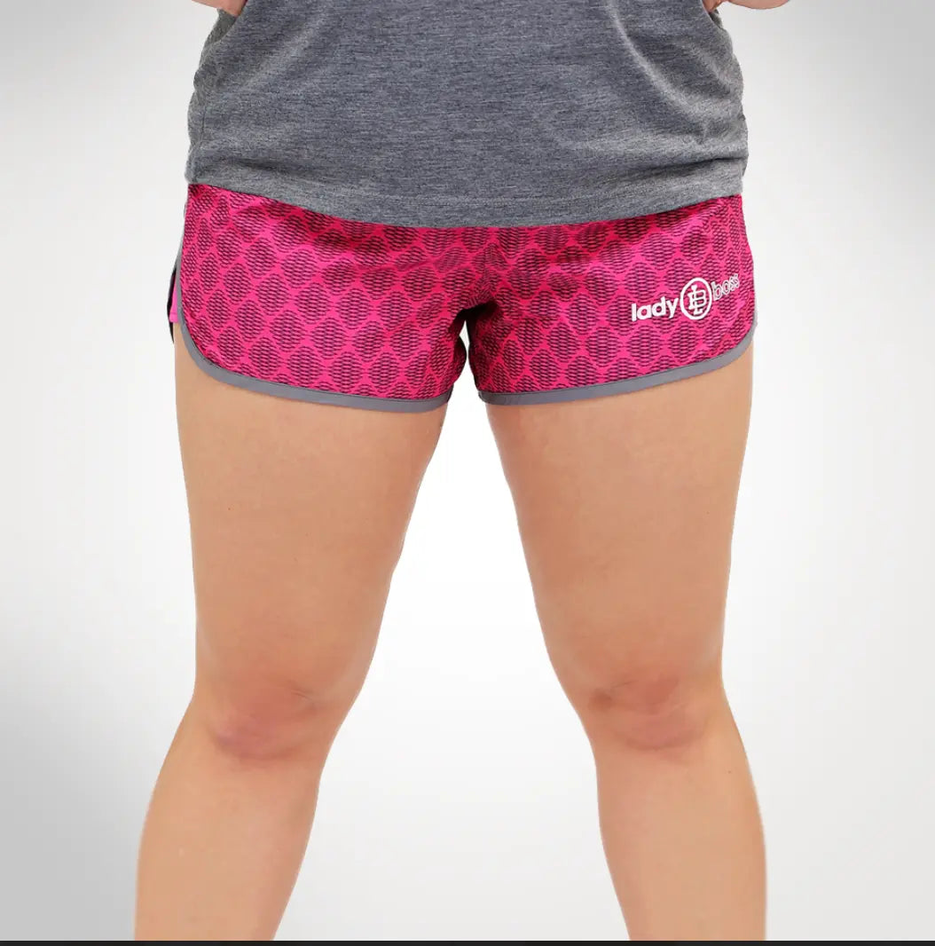 Pink Pattern Shorts- SIZE SMALL LadyBoss