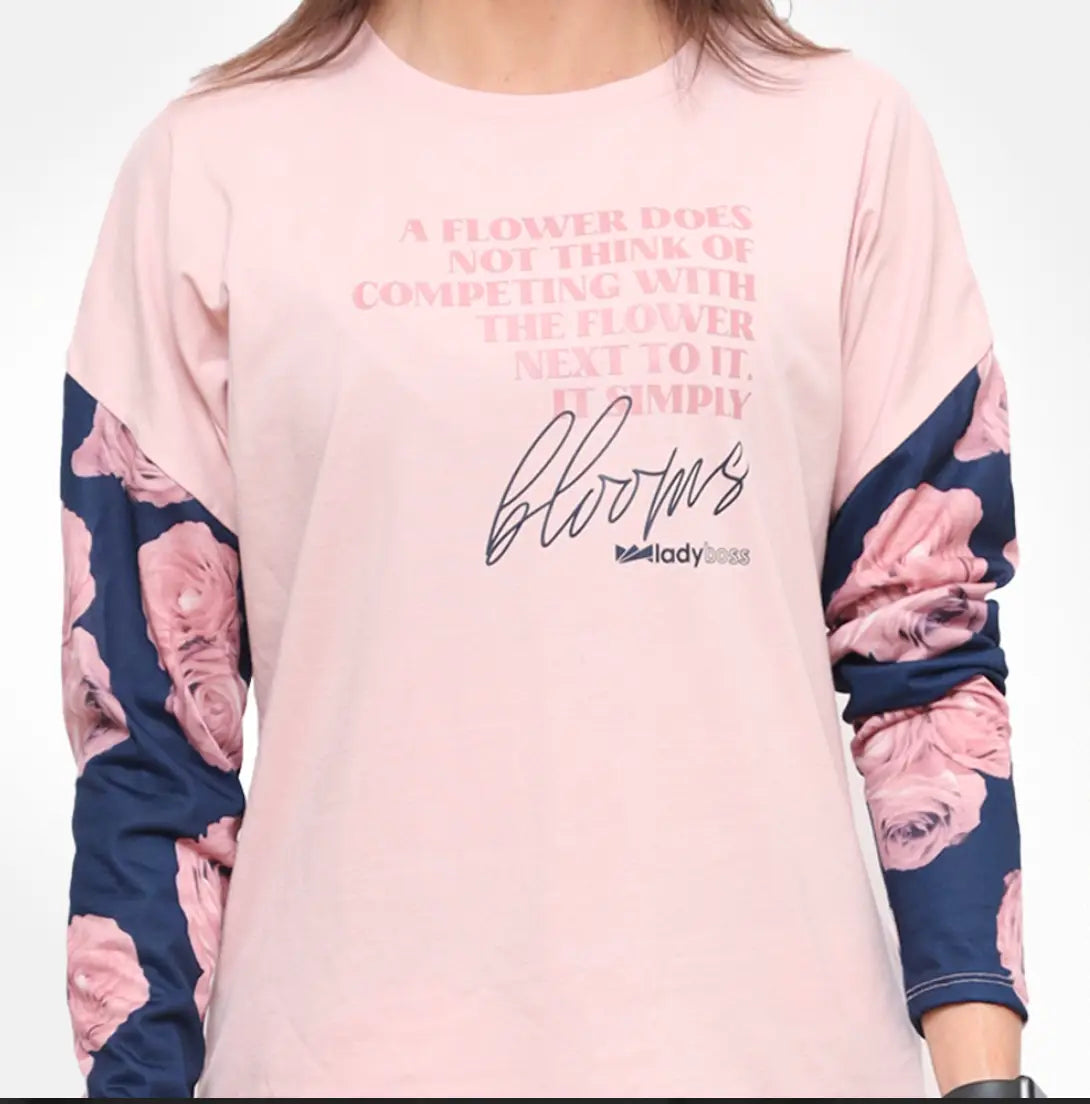 Bloom Wild & Free Long Sleeve Tee - LadyBoss
