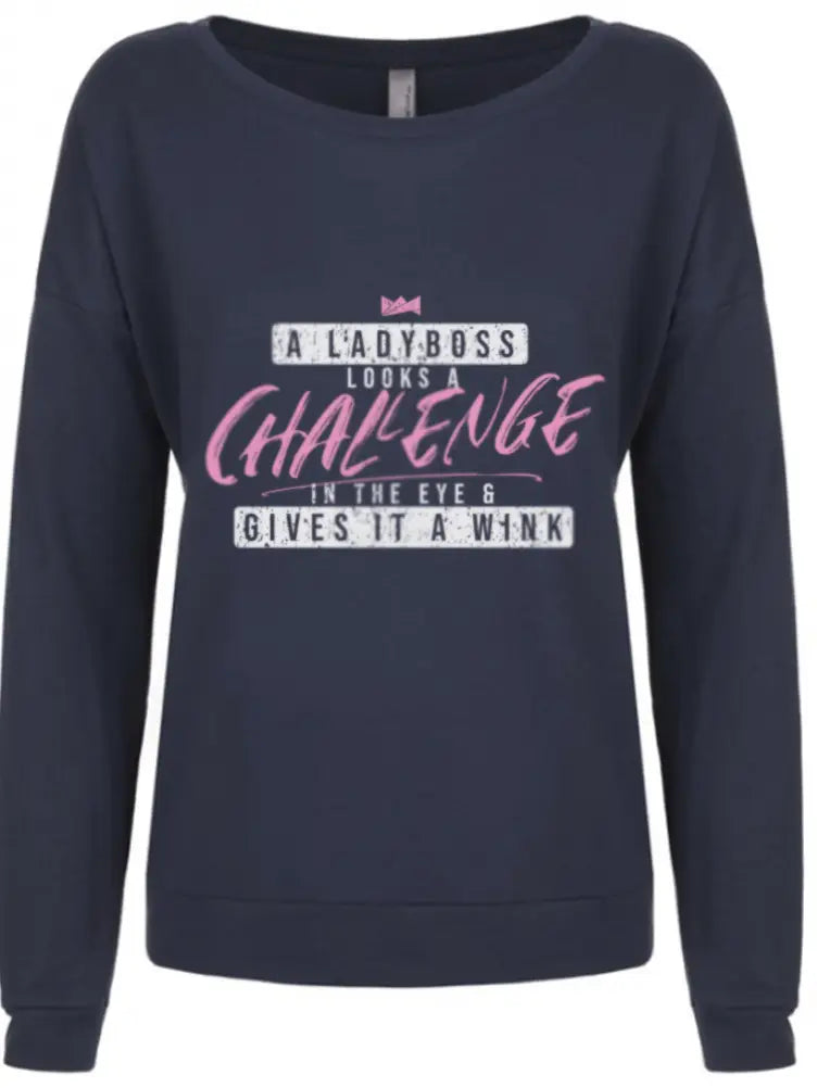 Gives It a Wink Long Sleeve Shirt - LadyBoss